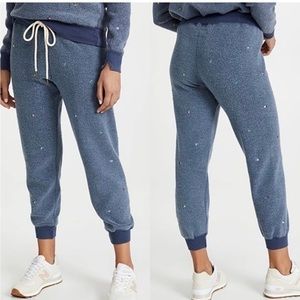 THE GREAT. Blue Jogger Pants with Multicolor Accents